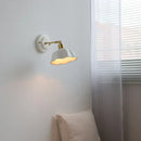 White and gold ceramic led wall light bedroom sconce