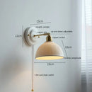 White and gold ceramic led wall light bedroom sconce