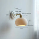 White and gold ceramic led wall light bedroom sconce