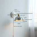White and gold ceramic led wall light bedroom sconce