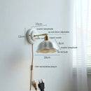 White and gold ceramic led wall light bedroom sconce
