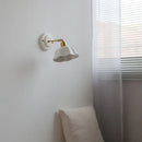 White and gold ceramic led wall light bedroom sconce