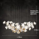 White and gold crystal flower luxury chandelier dining room light