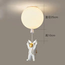 White and gold decorbites astronaut space ball ceiling lamp kids room