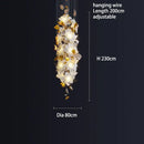 White and gold decorbites crystal flower chandelier living room light