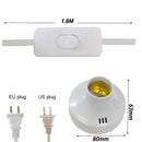 White and gold e27 led lamp base with remote – bedroom timer socket