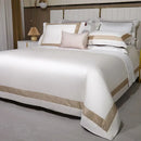 White and gold egyptian cotton bedding set with gold embroidery bedroom