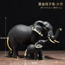 White and gold elephant resin sculpture ornaments living room decor