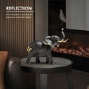 White and gold elephant resin sculpture ornaments living room decor