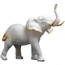White and gold elephant resin sculpture ornaments living room decor