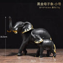 White and gold elephant resin sculpture ornaments living room decor