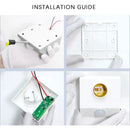 White and gold infrared motion sensor lamp holder bedroom light