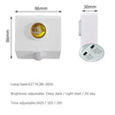 White and gold infrared motion sensor lamp holder bedroom light