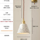 White and gold terrazzo cement marble chandelier for dining room