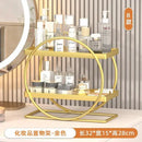 White and golden makeup organizer heart two tier shelf bedroom