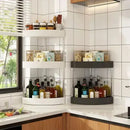 White and gray 5-tier rolling cart storage rack for kitchen organizing