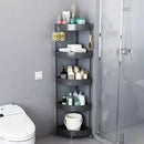 White and gray 5-tier rolling cart storage rack for kitchen organizing