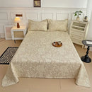 White and gray blue cotton quilted embroidered bedspread set bedroom