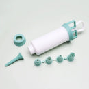 White and gray cake cream decorating gun kitchen pastry syringe set