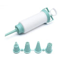 White and gray cake cream decorating gun kitchen pastry syringe set