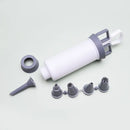 White and gray cake cream decorating gun kitchen pastry syringe set