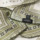 Verona - Silk Neckerchief - White & Sage