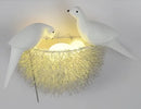 White and orange bird nest led wall lamp bedroom decorative light