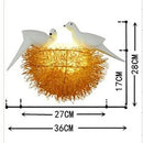 White and orange bird nest led wall lamp bedroom decorative light