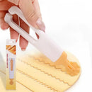 White and orange dough roller cutter kitchen decorative pastry tool