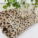White and orange leopard print warm blanket bedroom fleece throw