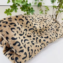 White and orange leopard print warm blanket bedroom fleece throw
