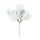 White and silver artificial flowers garland wedding decor living room