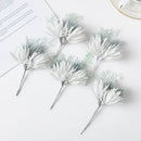 White and silver artificial flowers garland wedding decor living room