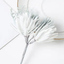 White and silver artificial flowers garland wedding decor living room