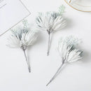 White and silver artificial flowers garland wedding decor living room