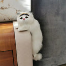 White and tan hanging cat plush doll living room decor