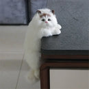 White and tan hanging cat plush doll living room decor
