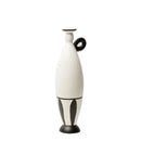 White and terracotta geometric black lines ceramic vase living room decor