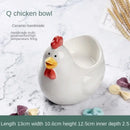 White and yellow duck ceramic dessert bowl dining room serving dish