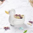 White and yellow duck ceramic dessert bowl dining room serving dish