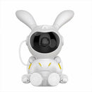 White and yellow galaxy bunny astronaut night light bedroom decor