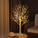 White birch tree led night light bedroom warm glowing decor