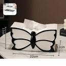 White & black butterfly ceramic tissue box bedroom decor