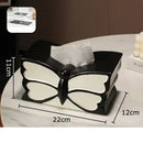 White & black butterfly ceramic tissue box bedroom decor