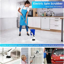 White & black electric spin scrubber – bathroom cleaning brush