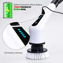 White & black electric spin scrubber – bathroom cleaning brush