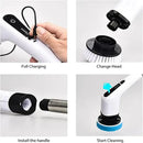 White & black electric spin scrubber – bathroom cleaning brush