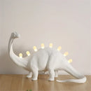 White brontosaurus t-rex dinosaur resin led desk lamp for bedroom