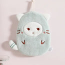 White & brown cartoon animals microfiber hand towels bathroom set