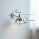White butterfly ceramic led wall lamp bedroom scalloped sconce